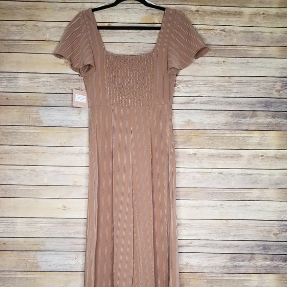 New Le Rumi Revolve Jumpsuit Short Sleeve Striped - Picture 5 of 5